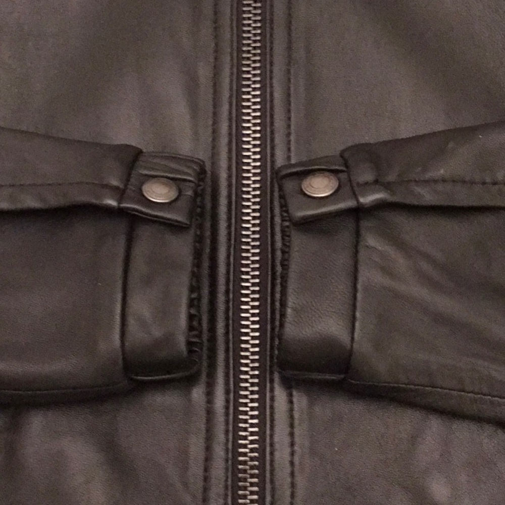 AUTHENTIC COACH BUTTER SOFT BLACK LEATHER BOMBER JACKET - Picture 2 of 8